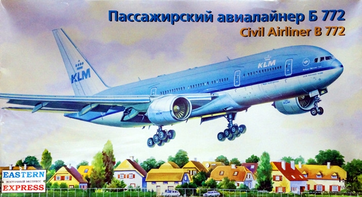 Сборная модель "Авиалайнер Б-772 KLM"  М 1/144