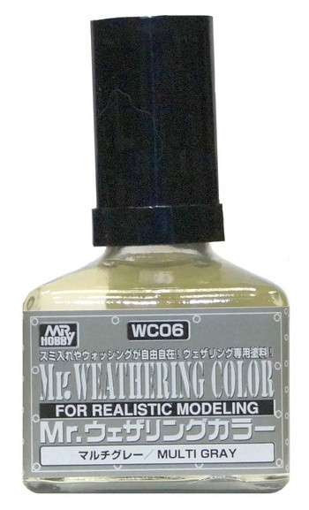 WC06 Смывка для можделей MR.Weathering Color "Серый" / Multi Gray, 40 мл.