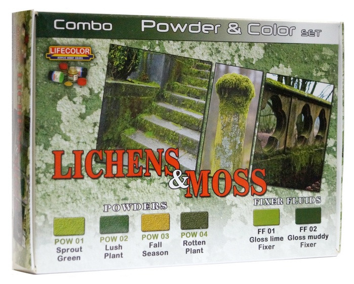 SPG06 Lifecolor Набор для иммитации лишайников и мхов / Lichens And Moss Set