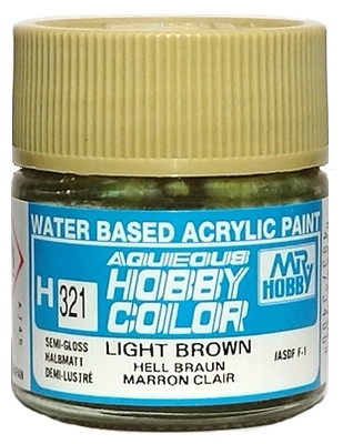 H321 Mr.Hobby Краска акриловая полуматовая "Светло-коричневая" / Light Brown, 10 мл. H321 Mr.Hobby Краска акриловая полуматовая "Светло-коричневая" / Light Brown, 10 мл.