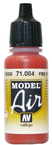 71084 Vallejo Model Air Краска "Огненно-красный" / Fire Red, 17 мл.