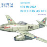 3D Декаль интерьера кабины для модели Me-262A (Airfix) М 1/72 3D Декаль интерьера кабины для модели Me-262A (Airfix) М 1/72