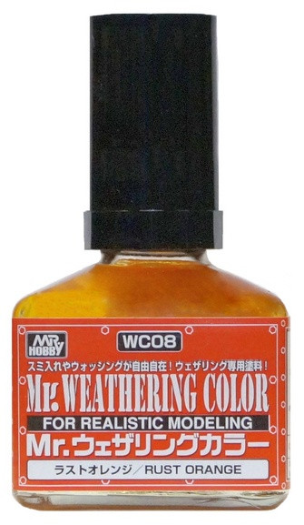 WC08 Смывка для моделей MR.Weathering Color "Оранжевая ржавчина" / Rust Orange, 40 мл.