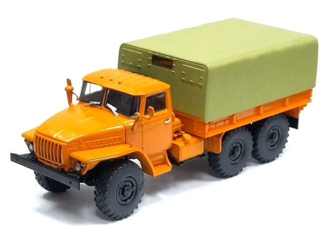 Масштабная модель "Автомобиль Миасского завода 4320, бортовой, с тентом"    М 1/43