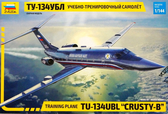Сборная модель "Учебно-тренировочный самолет Ту-134 УБЛ"  М 1/144