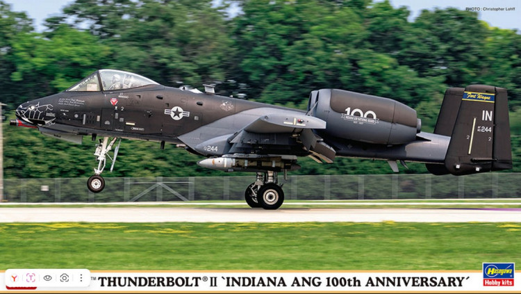 Сборная модель "Штурмовик ВВС США A-10C Thunderbolt II "Indiana ANG 100th Anniversary" (ограниченный выпуск) М 1/72 Сборная модель "Штурмовик ВВС США A-10C Thunderbolt II "Indiana ANG 100th Anniversary" (ограниченный выпуск) М 1/72