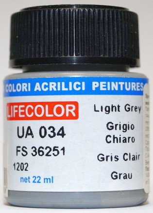 UA034 Lifecolor Краска "Светло-серый" / Light Grey, FS36251, 22 мл.