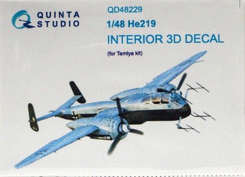 3D Декаль интерьера кабины для модели самолёта He-219 (Tamiya)  М 1/48