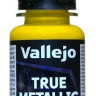 77122 Vallejo True Metallic Metal (Base) Краска-металлик акриловая "Радиантный желтый" / Radiant Yellow, 18 мл.