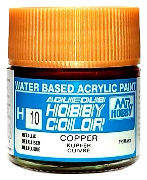 H 10 Mr.Hobby Краска акриловая металлик "Медь" / Copper, 10 мл.
