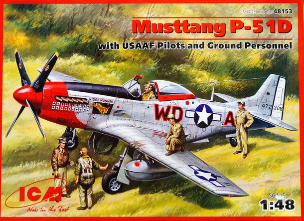 Сборная модель "Истребитель Р-51D-15 "Mustang" с персоналом"   М 1/48