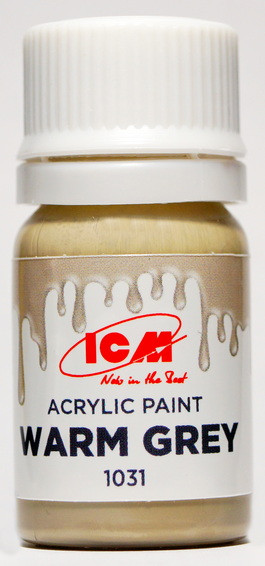 C1031 ICM Краска акриловая для творчества, цвет "Теплый серый" (Warm Grey), 12 мл.