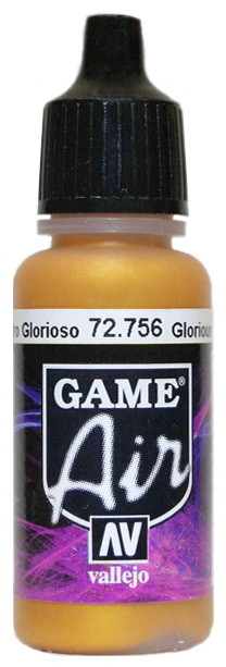 72756 Vallejo Game Air Краска "Золото тёмное" / Glorious Gold, 17 мл.