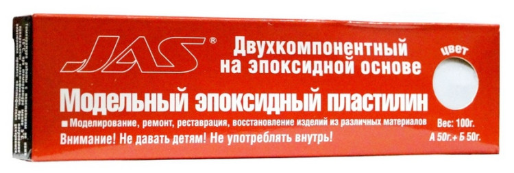 Эпоксидный пластилин, белый, 100 гр