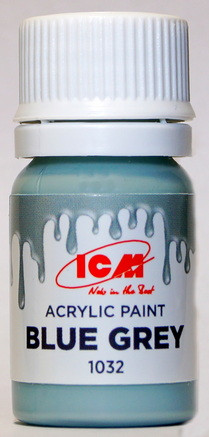 C1032 ICM Краска акриловая для творчества, цвет "Серо-голубой" (Blue Grey), 12 мл.