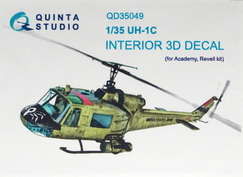 3D Декаль интерьера кабины вертолёта UH-1C (Academy)  М 1/35