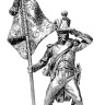 Оловянная миниатюра "Суб-лейтенант, 1-й орлоносец линейного полка. Франция, 1812-1815 годы"