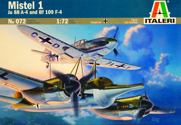 Сборная модель "Немецкая система Mistel I (JU-88 A4/Bf-109)"  М 1/72