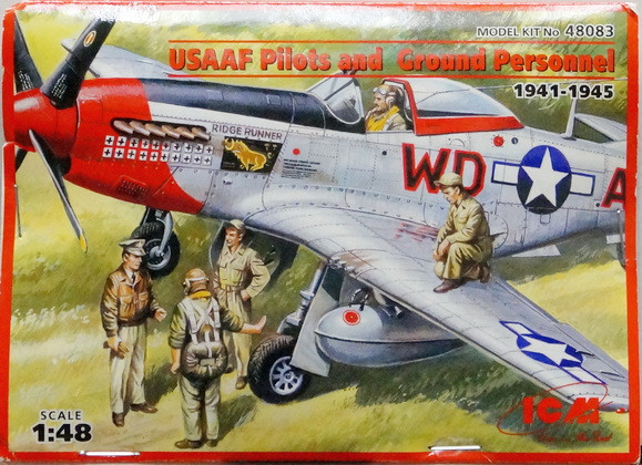 Набор миниатюр "Американские пилоты и техники "   М 1/48