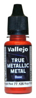 77125 Vallejo True Metallic Metal (Base) Краска-металлик акриловая "Кованный красный" / Forged Red, 18 мл.