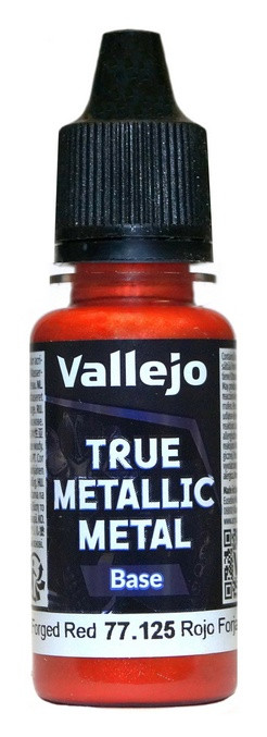77125 Vallejo True Metallic Metal (Base) Краска-металлик акриловая "Кованный красный" / Forged Red, 18 мл.