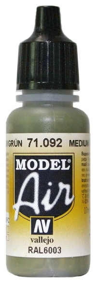 71092 Vallejo Model Air Краска "Оливковый средний", RAL6003 / Meduim Olive, 17 мл.
