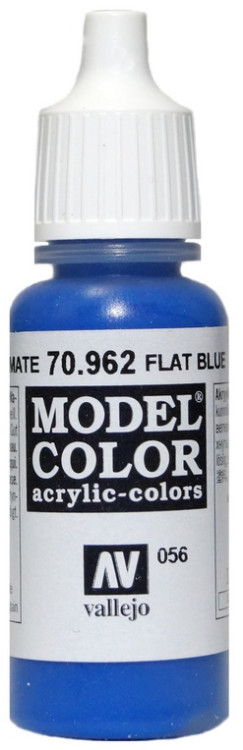 70962 Vallejo Краска акриловая "Синий матовый" / Flat Blue, 17 мл.