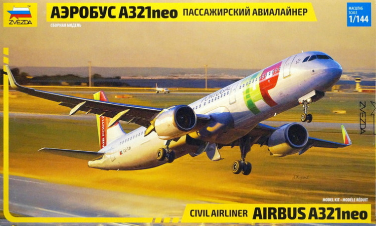 Сборная модель "Пассажирский авиалайрнер Аэробус А321 NEO"   М 1/144