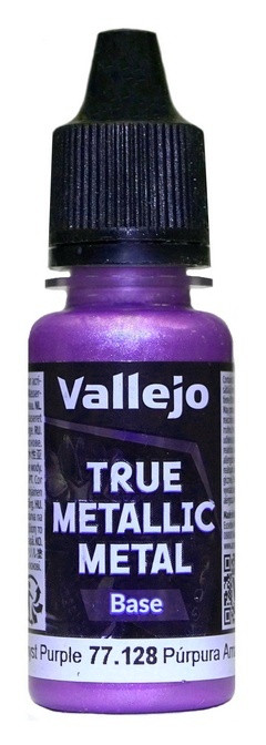 77128 Vallejo True Metallic Metal (Base) Краска-металлик акриловая "Пурпурный аметист" / Amethyst Purple, 18 мл.