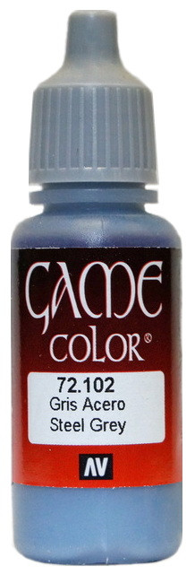 72102 Vallejo Game Color Краска "Стальной серый" / Steel Grey, 17 мл.