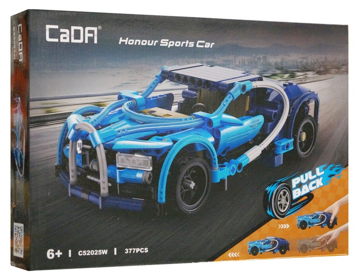 Конструктор CADA "Спортивный автомобиль Honour", с инерционным мотором, 377 деталей.