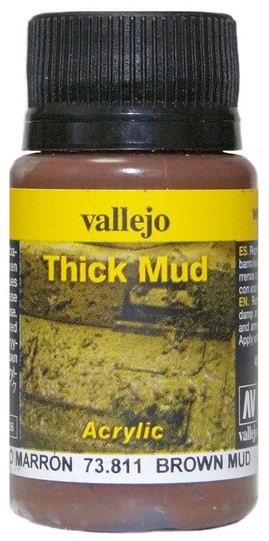 73811 Vallejo Weathering Effects. Эффект "Густая коричневая грязь" / Brown Mud, 40 мл.