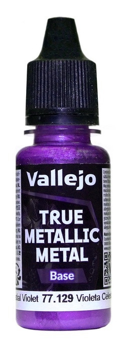 77129 Vallejo True Metallic Metal (Base) Краска-металлик акриловая "Небесный фиолетовый" / Celestial Violet, 18 мл.
