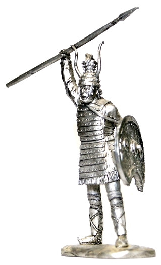 Оловянная миниатюра "Микенский воин XIII век до н.э."