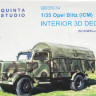 3D Декаль интерьера кабины Opel Blitz (ICM)  М 1/35