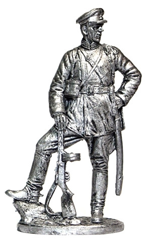 Оловянная миниатюра "Майор кавалерии Красной Армии, 1939-42 гг. СССР"