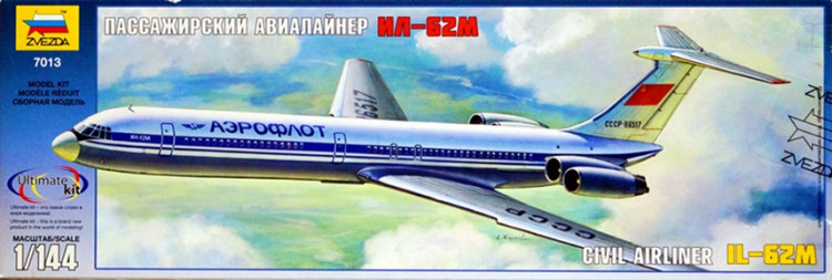 Сборная модель "Авиалайнер Ил-62М"  М 1/144