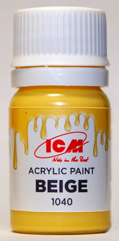 C1040 ICM Краска акриловая для творчества, цвет "Бежевый" (Beige ), 12 мл.