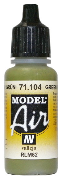 71104 Vallejo Model Air Краска "Зелёный", RLM62 / Green, 17 мл.