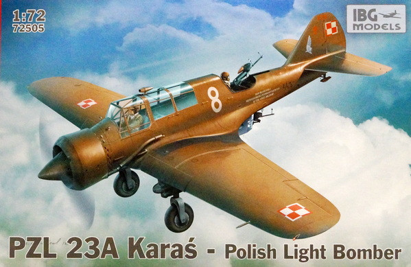 Сборная модель "Польский бомбардировщик PZL-23A "Karas"   М 1/72