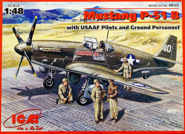 Сборная модель "Истребитель Р-51B "Mustang" с персоналом"   М 1/48