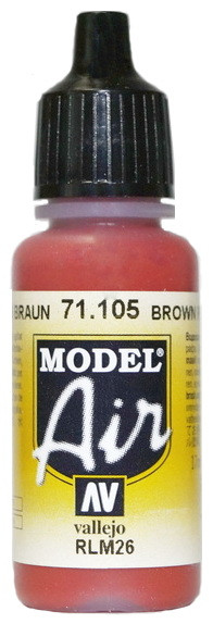 71105 Vallejo Model Air Краска "Коричневый", RLM26 / Brown, 17 мл.