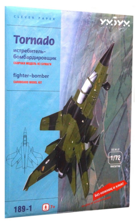 Конструктор из картона "Истребитель"Торнадо" (зелёный), М 1/72