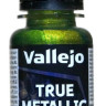 77135 Vallejo True Metallic Metal (Base) Краска-металлик акриловая "Янтарный зеленоватый" / Amber Green, 18 мл.