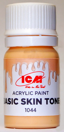 C1044 ICM Краска акриловая для творчества, цвет "Базовый телесный" (Basic Skin Tone), 12 мл.