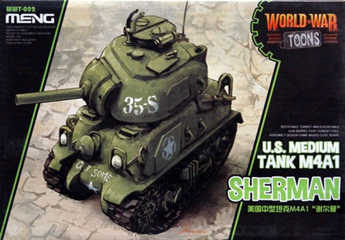Сборная модель-игрушка "Американский танк Sherman M4A1"  (сборка без клея)