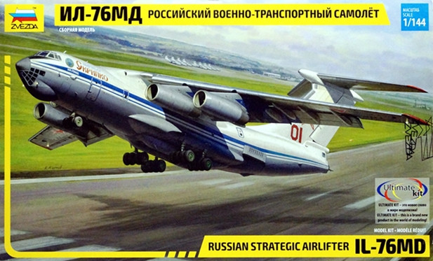 Сборная модель "Военно-транспортный самолет Ил-76МД"  М 1/144