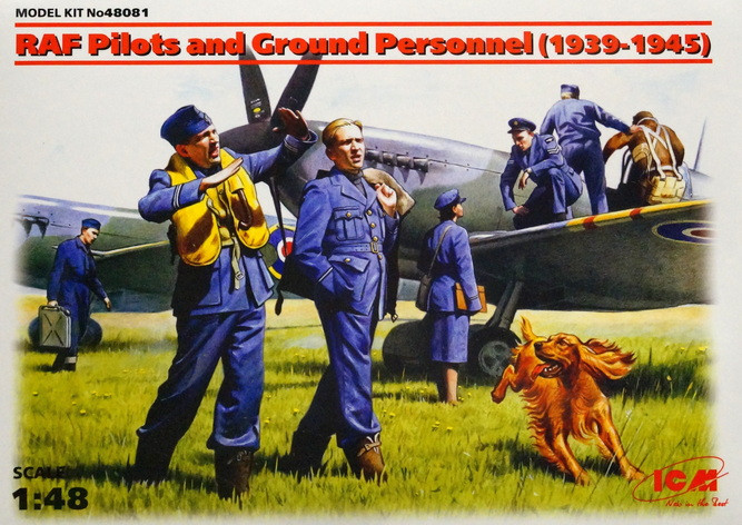 Набор миниатюр "Пилоты и техники ВВС Великобритании"     М 1/48
