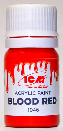 C1046 ICM Краска акриловая для творчества, цвет "Кровавый красный" (Blood Red), 12 мл.