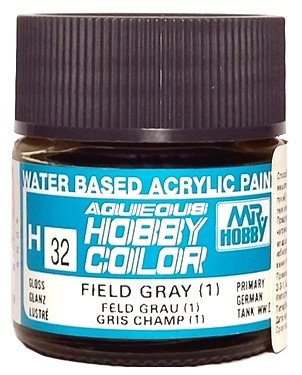 H 32 Mr.Hobby Краска акриловая глянцевая "Полевой серый" / Field Gray, 10 мл. H 32 Mr.Hobby Краска акриловая глянцевая "Полевой серый" / Field Gray, 10 мл.